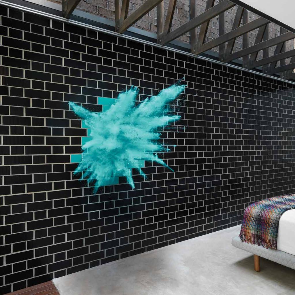 AZURE Used inside or outside, this vivid blue brick will bring an unmissable splash of colour to your home.