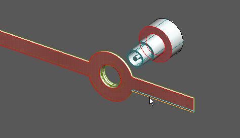 Assemble the hour hand Drag the hour hand near to the spindle center. Highlight the edge of the hole in the hour hand and the edge of the hour drive shaft on the spindle.