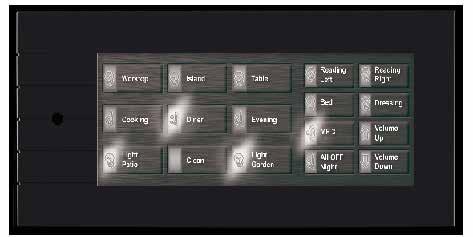 TELETASK LATUS LATUS Sixteen button touch panel LATUS touch window with slide-in custom