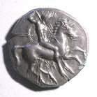 Many coins have survived, and examples can be found at most major ancient Greek coin auctions.