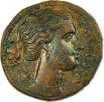 Plate V.13T. SICILY, SYRACUSE, AGATHOKLES, 317-289 BC. AE 22. Bust right of Artemis Soteira, quiver at shoulder/winged thunderbolt. 9.00 g; 4:30 h. Calciati II, p. 277, 142; SNG ANS 708-731; BMC 422.
