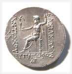 Plate VII.4T. Seleucid Kingdom, Seleucus I Nicator, 312-281 BC, AR Drachm minted at Seleucia-Tigris, 2 nd workshop, ca. 296/5-281 BC (4.27 g). Laureate head of Zeus right/athena in elephant quadriga.