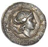 The wreathed coinages of these Greek cities, beginning in 154 BCE, lasted only as long as the indemnity payments that