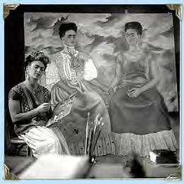 Subject: Painted after her first divorce from Diego, representing two sides of Frida s identity, joined by holding hands.