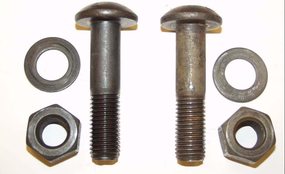 Figure 4.8 Comparison of untreated bolt (left) and bolt washed in white vinegar (right) It can be seen in Table 4.