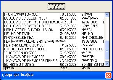 Computers in Railways IX 987 5 Using Autoclot Figure 5: Example of rolling stock list in Autoclot.