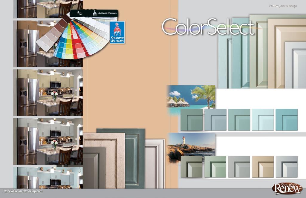 ColorSelect collections Showplace painted cabinetry and trim in any of more than a thousand Sherwin-Williams paint colors that s what Showplace ColorSelect gives you.