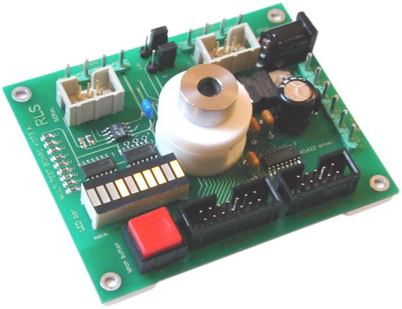 2. AM256DEMO AM256 Angular Magnetic Encoder IC on a PCB with drivers for different outputs and on-board magnet carrier, which can be rotated manually Dimensions: 85 mm x 70 mm x 3 mm Power supply