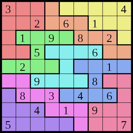 Jigsaw Sudoku This puzzle is the same as