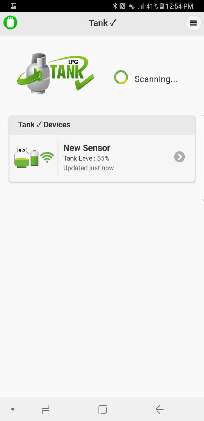 4. The sensor will then appear on your app as a new device. 5.