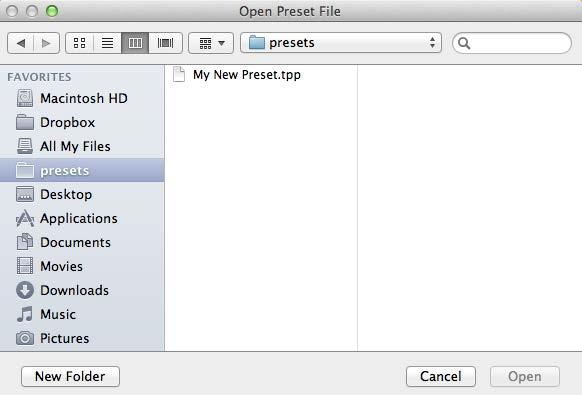 Name your preset and save it to your desktop or other specified location that you have reserved for saved presets.