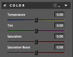 Settings & Parameters Magenta-Green Affects the brightness of magenta and green tones. Sliding to the right will darken magenta tones and lighten green tones.