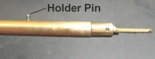 Insert the sample holder so that the pin in the holder is directed with the 5 o clock line in goniometer and push the holder to the airlock.