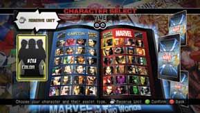 character select The following is a description of how to select characters and begin the match. Select your first character.