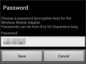 6 Enter a password. Enter a password and select Save.