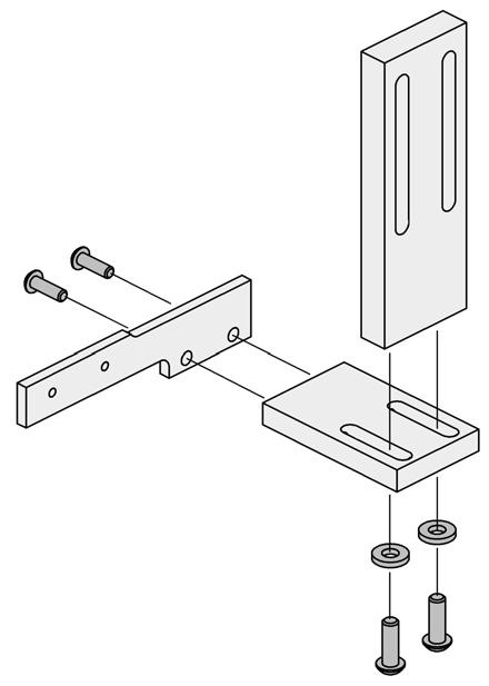 SENC 150 Mounting Procedure For: Vertical Knee Mill Cross Feed Y Axis - Right hand side orientation... Spacers or leveling blocks Spar Assembly Bracket assembly.
