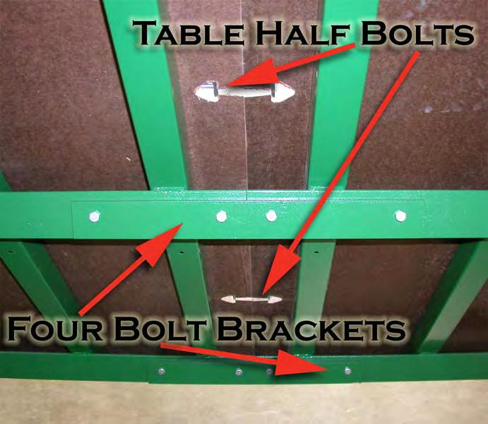 Tighten the top four bolt bracket first, then tighten the bottom four-bolt bracket. 5.
