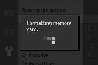 Reset Setup Options Select Yes to reset all setup menu options other than Flicker reduction, Time zone and date and Language to default values. Format Memory Card Select Yes to format the memory card.