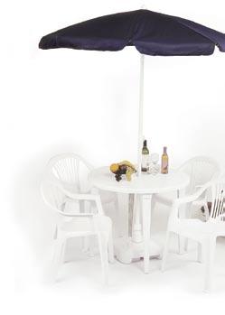 Umbrella and Base Colours available will vary SG110 White Garden