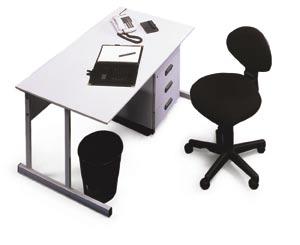 Desk s & Storage SOR50a Small Slab End Desk Black, Beech, White h730 x w1200