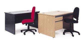 Desk Beech only with Pedestal h700 x w1230 x d730 SOR51a Large Slab End Desk