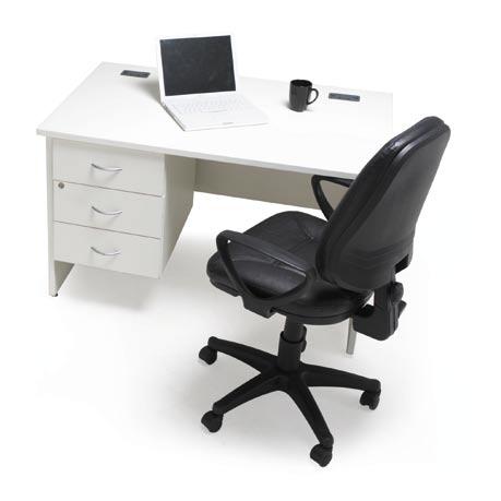 Pedestal h730 x w1600 x d80 SOR56 Executive Desk Black, Beech, Black with