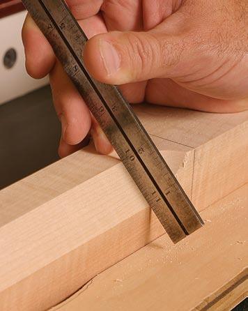 thick, built up from 4-in.-thick and 4-in.-thick plywood Plane outer edge of wedge flush to the base.