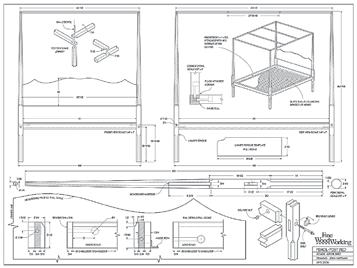 -long headboard, for a precise fit it s a good idea to assemble the bedposts and rails and then measure from the bottom of one mortise to the corresponding mortise in the other post. Subtract 6 in.