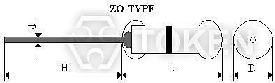 ZO General Specification General Specification (Unit: mm) Zero Ohm Resistor (ZO) Type Rating Dimension