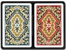 kem playing cards 11 Paisley Red and Blue Narrow 0-73854-20006-3 2 1879