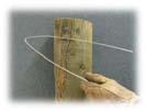 Start by putting a sharp bend 12-14 from the end of a piece of smooth wire. 2.