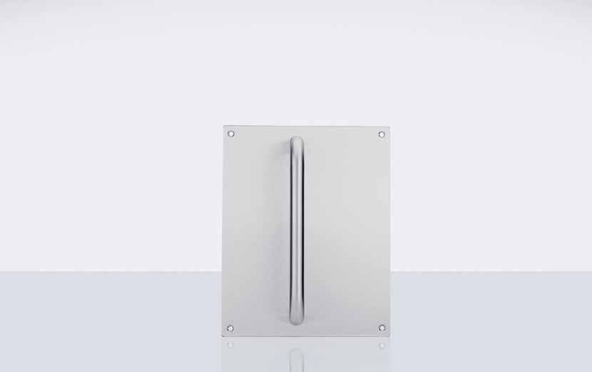 206/207 P3 Square Corner Push/Pull Plates Application The 206/207 Series Door Furniture are 2mm thick stainless steel plates with 2mm radius corners.