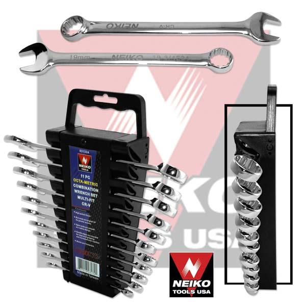 OCTA-METRIC COMBO WRENCHES These amazing wrenches eliminate the need for several different types of other wrenches by combining 6 point SAE and 6