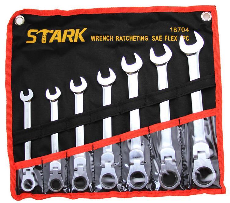 FLEX GEAR WRENCH SETS These flex gear wrenches are constructed of heat treated chrome vanadium steel with a highly polished mirror finish.