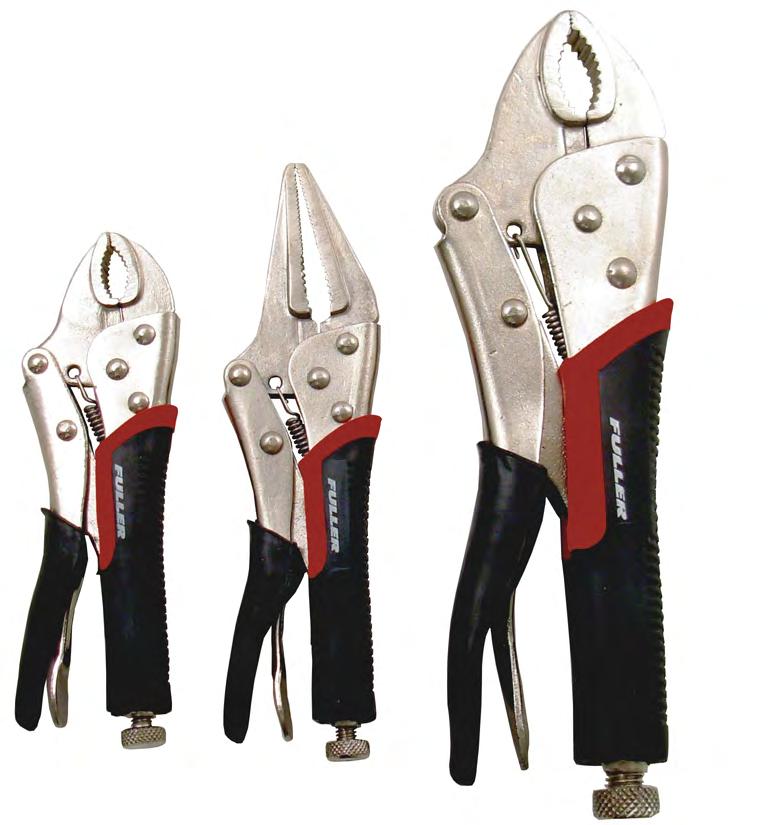 Tempered chrome vanadium steel jaws with wire cutting feature Milled teeth for positive grip Jaw welded to handle for positive attachment
