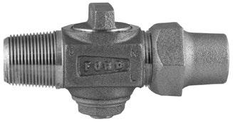 Ford Corporation Stops and Ford Ballcorp Corporation Stops For Flared Copper F600-3-NL F600 - AWWA/CC Taper Thread Inlet<br/> by Flare Copper Outlet Valve Size Inlet Size Outlet Size F600-1-NL 1/2"