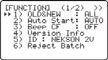 8. «FUNC» button is used to enter the additional functions menu: Press, buttons for selection, ОК button to enter. 1) Issue date sorting mode: ALL, OLD, NEW. Press, buttons for selection. Press ОК to adjust.