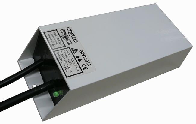 SERIE GW Switching power supply designed for lighting systems and other applications. Finished in rectangular box and encapsulated with resin and fully waterproof to withstand bad weather.