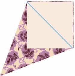 To sew the quickie triangle corners for the Kaleidoscope block, place a template A