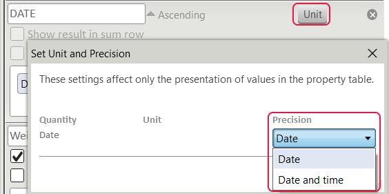 In the Of these rows list you can select whether the values are calculated from all or selected rows.