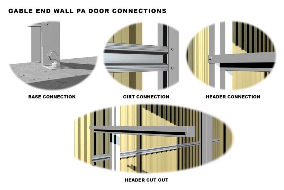 GABLE END WALL PERSONAL ACCESS DOOR HEADER A piece of the Personal Access Door Jamb is cut to the correct length to create the Personal Access Door Header.