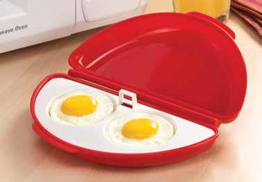 Comes with an insert for making 2 eggs or remove and make a quick