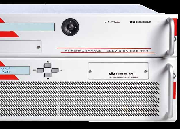 Dual Cast Ready and Digital Ready All exciters in MD Series are CTX series, high performances Analog TV Multistandard Exciter.