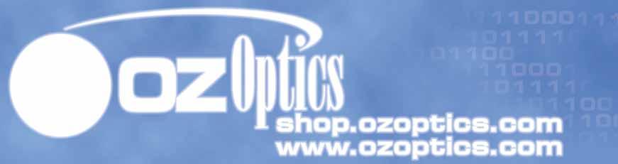 One of the main advantages of using the OZ Optics tilt adjustment technique is, should the diode ever fail, it can easily be replaced while reusing the rest of the coupling optics.
