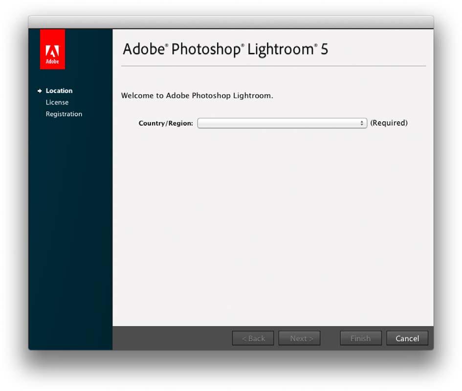 Regionalization for Map module The first time you launch using Lightroom 5.2 you will see the dialog shown in Figure 1 below.