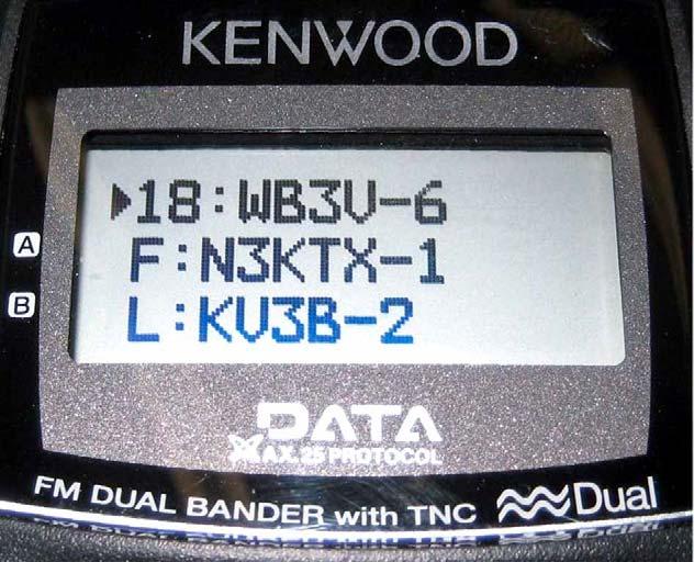 2 HOW YOU ENJOY APRS WITH TH-D72A/E (WRITTEN BY BOB BRUNINGA, WB4APR) Digipeater Path Information Another new information feature of TH-D72A/E is the digipeater path display shown here.