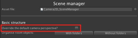 4.6. Overriding perspective While the game's regular Camera perspective is deﬁned in the Settings Manager (see Cameras overview), scenes can be made to override this on a per-scene basis.