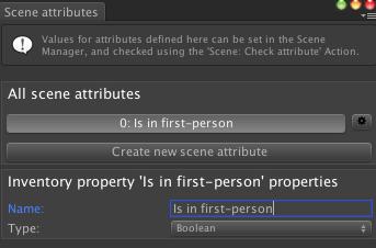 7.7. Scene attributes Scene attributes are a special set of variables that exist in all scenes, but can't be written to.