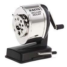 onto any surface. This KS manual pencil sharpener includes a 8 hole dial pencil selector.