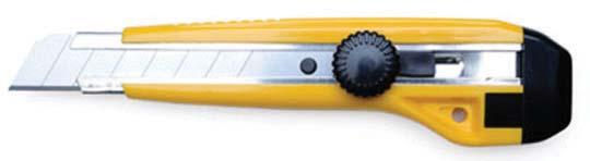 Includes heavy duty utility knife blade. Plastic Handle Carded 10332720 3.79 4.55 12 1 Metal Handle Carded 10332740 9.38 11.